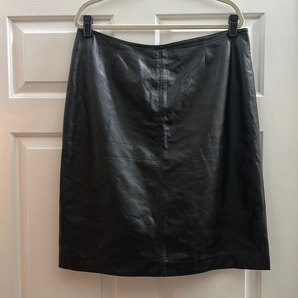 INC International Concepts Genuine Leather Skirt Size 16W